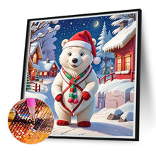Load image into Gallery viewer, Diamond Painting - Full Round - Christmas white bear (40*40CM)
