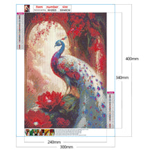 Load image into Gallery viewer, Diamond Painting - Full Round - Gorgeous peacock (30*40CM)
