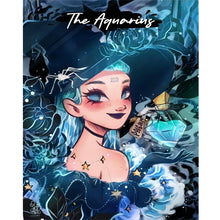 Load image into Gallery viewer, Diamond Painting - Full Round - blue hair girl (40*50CM)
