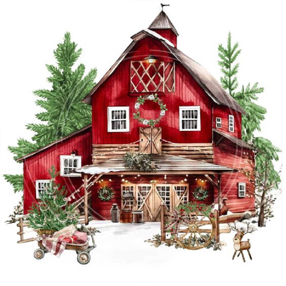 Diamond Painting - Full Round - christmas house (30*30CM)