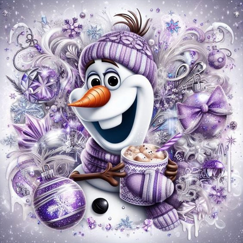 Diamond Painting - Full Round - snowman (30*30CM)