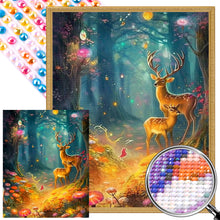 Load image into Gallery viewer, AB Diamond Painting - Full Round - Little Deer and Dream Forest (40*50CM)
