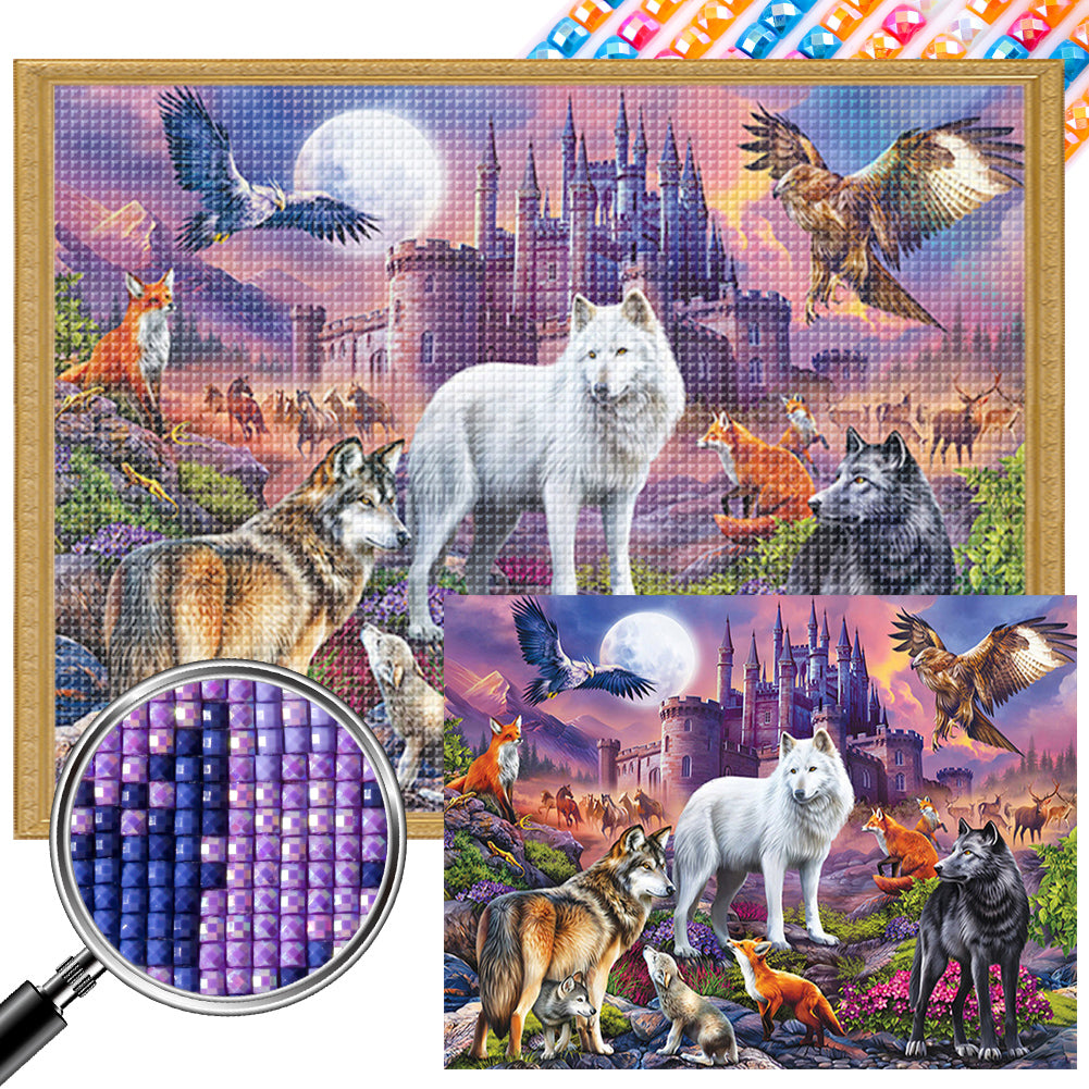 AB Diamond Painting - Full Square - Beasts and Birds of Prey (60*45CM)