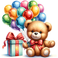 Load image into Gallery viewer, AB Diamond Painting - Full Round - balloon gift bear (40*40CM)
