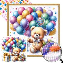 Load image into Gallery viewer, AB Diamond Painting - Full Round - balloon gift bear (40*40CM)
