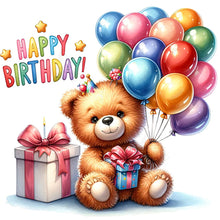 Load image into Gallery viewer, AB Diamond Painting - Full Round - balloon gift bear (40*40CM)
