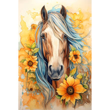 Load image into Gallery viewer, AB Diamond Painting - Full Round - sunflower horse (40*60CM)
