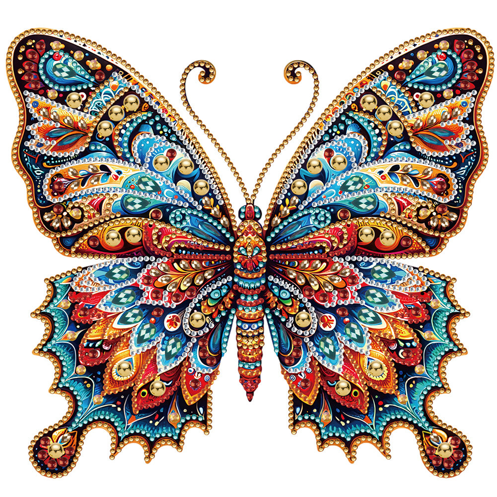 Diamond Painting - Partial Special Shaped - Gorgeous butterfly (30*30CM)