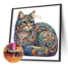 Load image into Gallery viewer, Diamond Painting - Partial Special Shaped - gorgeous cat (30*30CM)
