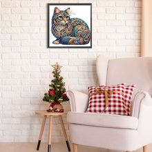 Load image into Gallery viewer, Diamond Painting - Partial Special Shaped - gorgeous cat (30*30CM)
