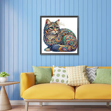 Load image into Gallery viewer, Diamond Painting - Partial Special Shaped - gorgeous cat (30*30CM)
