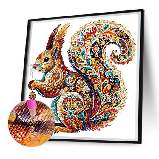 Diamond Painting - Partial Special Shaped - Gorgeous squirrel (30*30CM)