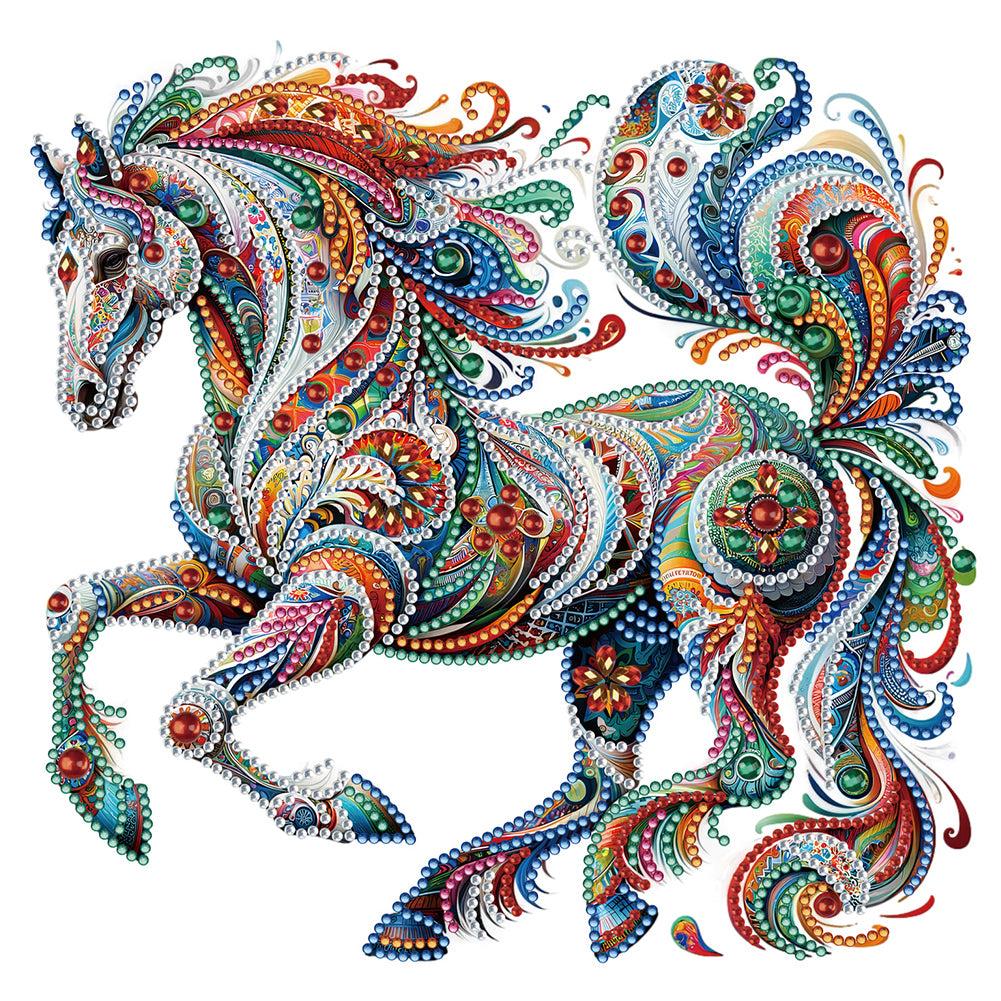 Diamond Painting - Partial Special Shaped - gorgeous horse (30*30CM)
