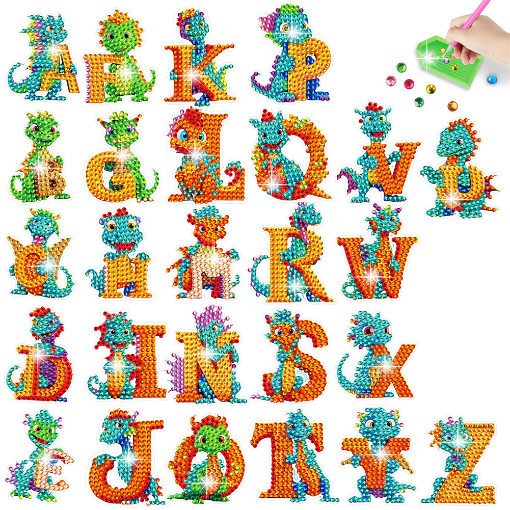 26/30/35/38/42/43 PCS Cartoon Diamond Sticker Art Craft Diamond Painting Sticker