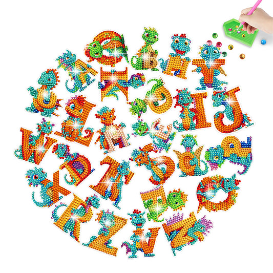 26/30/35/38/42/43 PCS Cartoon Diamond Sticker Art Craft Diamond Painting Sticker