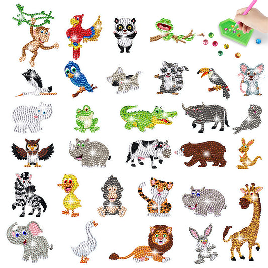 26/30/35/38/42/43 PCS Cartoon Diamond Sticker Art Craft Diamond Painting Sticker