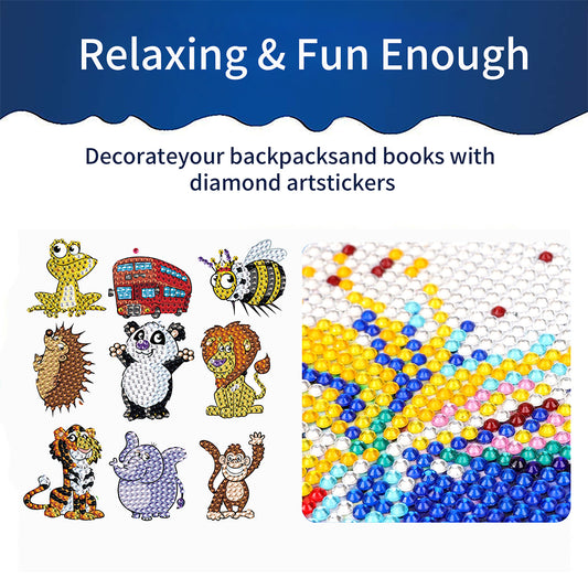 26/30/35/38/42/43 PCS Cartoon Diamond Sticker Art Craft Diamond Painting Sticker