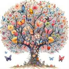 Load image into Gallery viewer, Diamond Painting - Full Round - butterfly tree (40*40CM)
