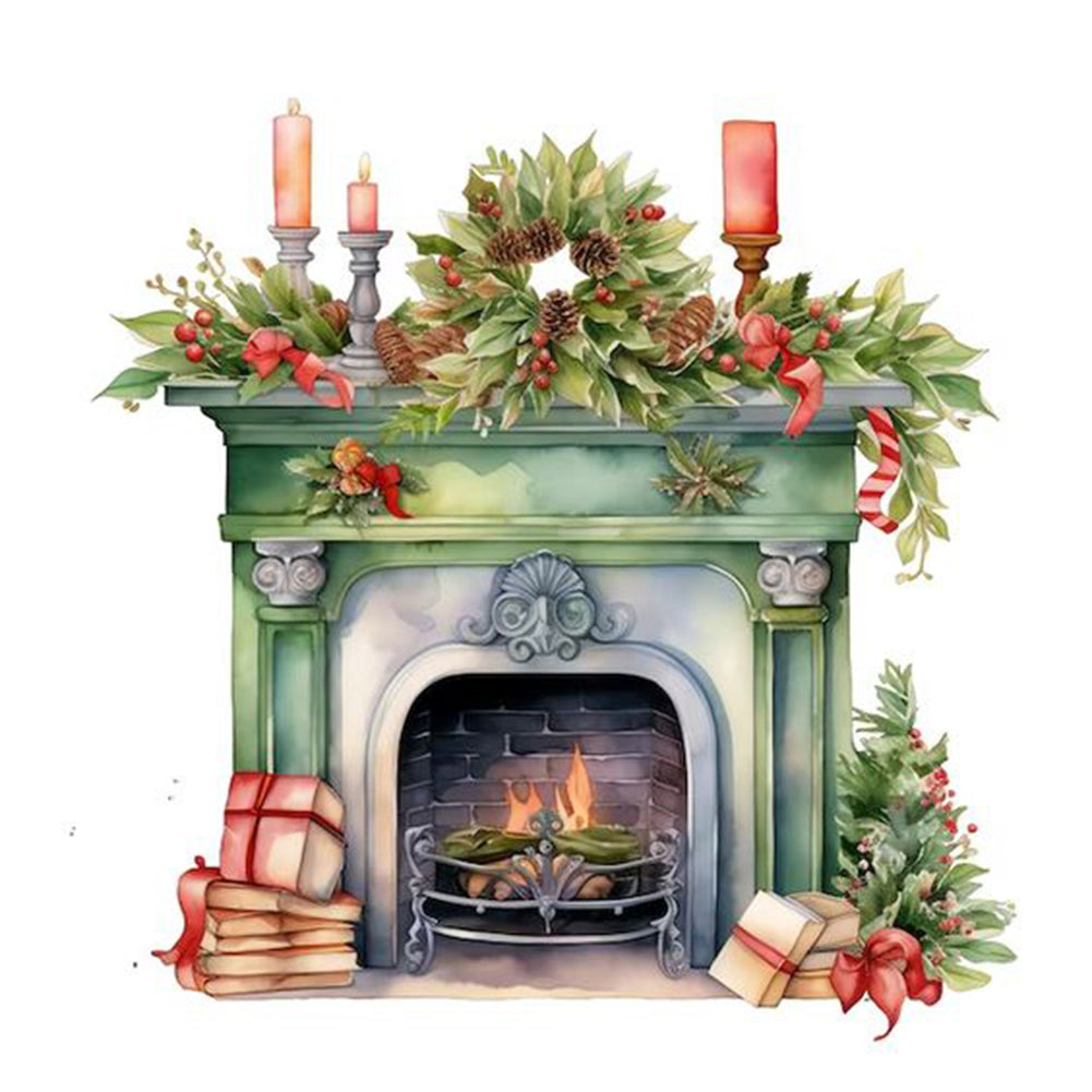 Diamond Painting - Full Round - fireplace (30*30CM)