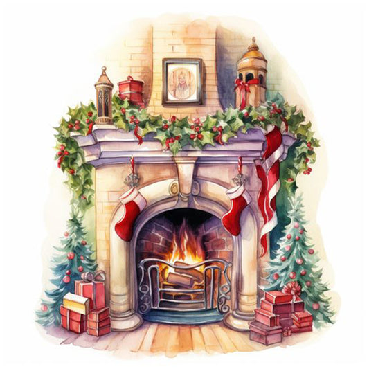 Diamond Painting - Full Round - fireplace (30*30CM)