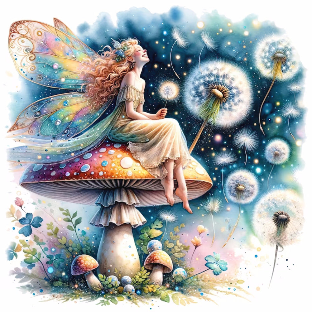 Diamond Painting - Full Round - mushroom fairy (30*30CM)
