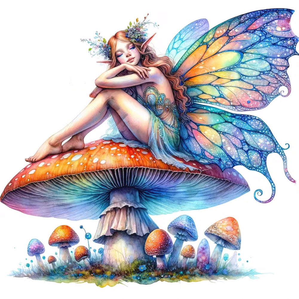 Diamond Painting - Full Round - mushroom fairy (30*30CM)
