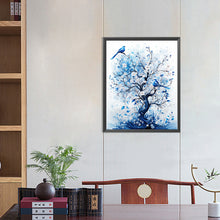 Load image into Gallery viewer, Diamond Painting - Full Round - blue flower tree (40*50CM)
