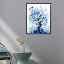 Load image into Gallery viewer, Diamond Painting - Full Round - blue flower tree (40*50CM)
