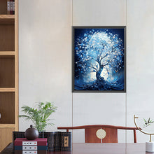 Load image into Gallery viewer, Diamond Painting - Full Round - blue flower tree (40*50CM)
