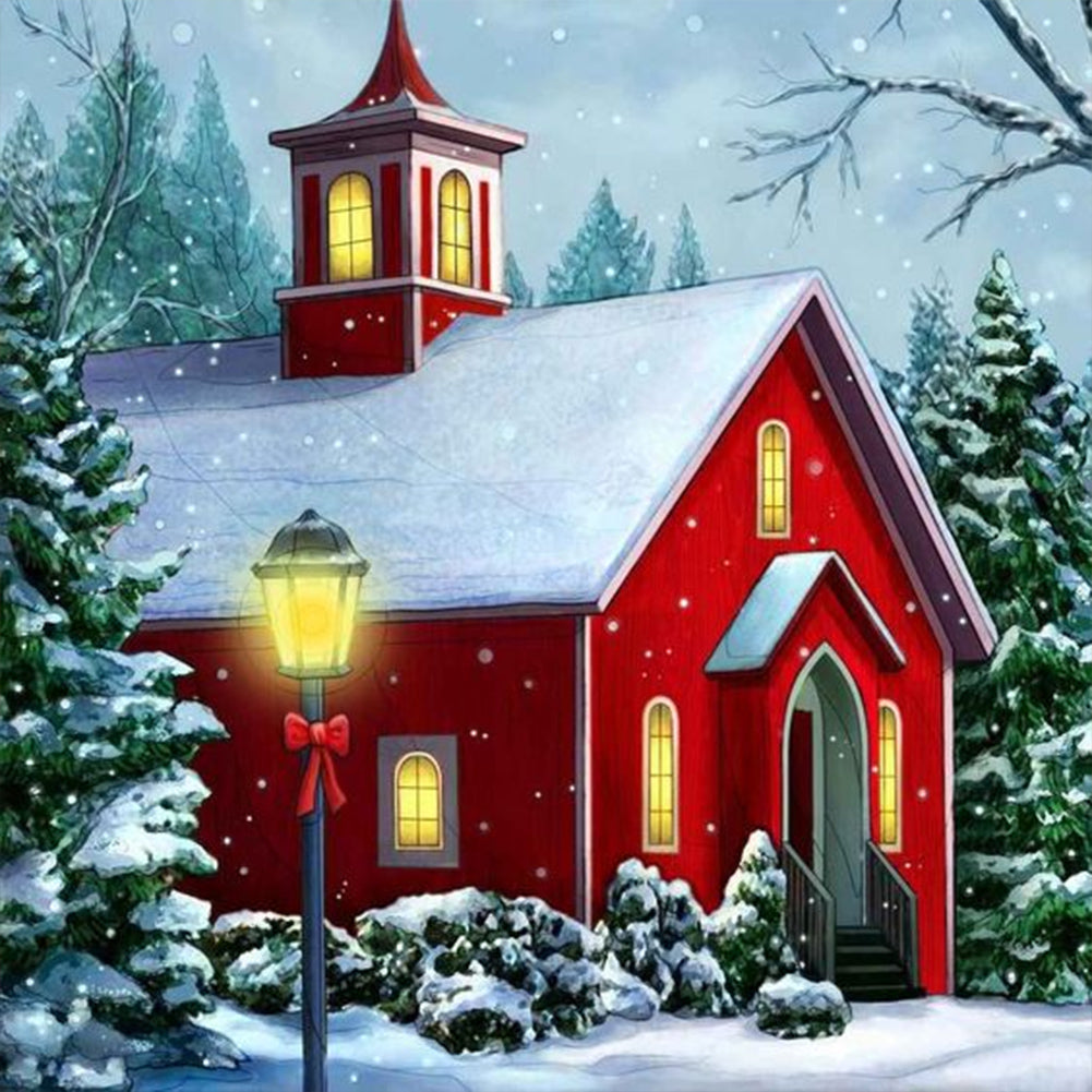 Diamond Painting - Full Round - christmas house (30*30CM)