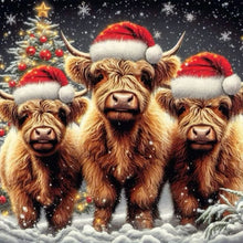 Load image into Gallery viewer, Diamond Painting - Full Round - Christmas Yak (30*30CM)
