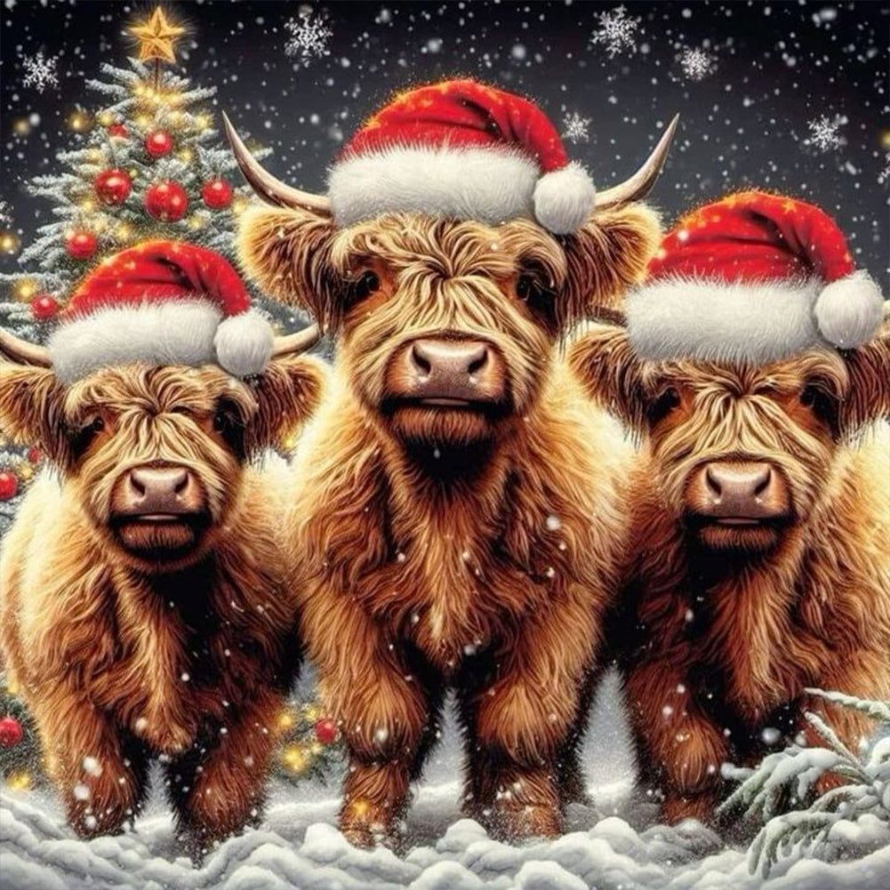 Diamond Painting - Full Round - Christmas Yak (30*30CM)
