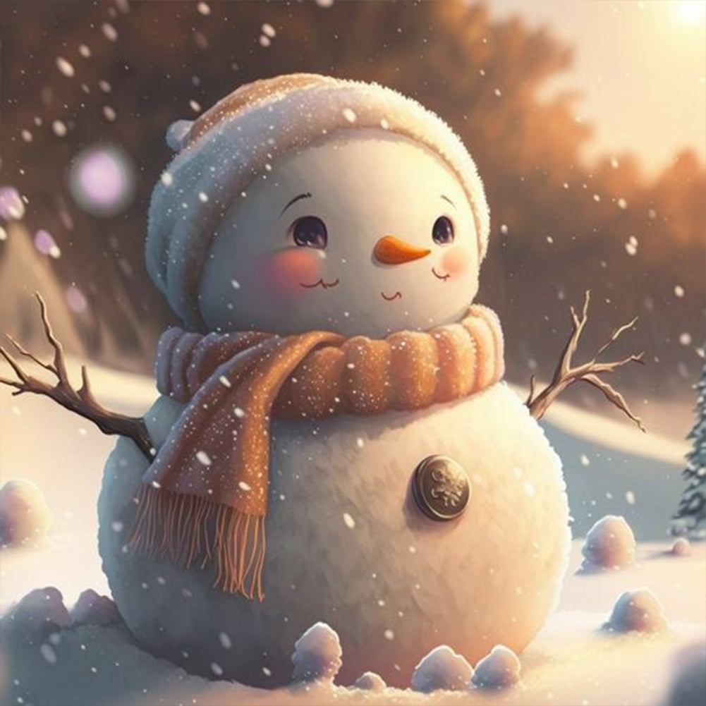 Diamond Painting - Full Round - snowman (30*30CM)