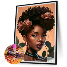 Load image into Gallery viewer, Diamond Painting - Full Round - black girl (30*40CM)
