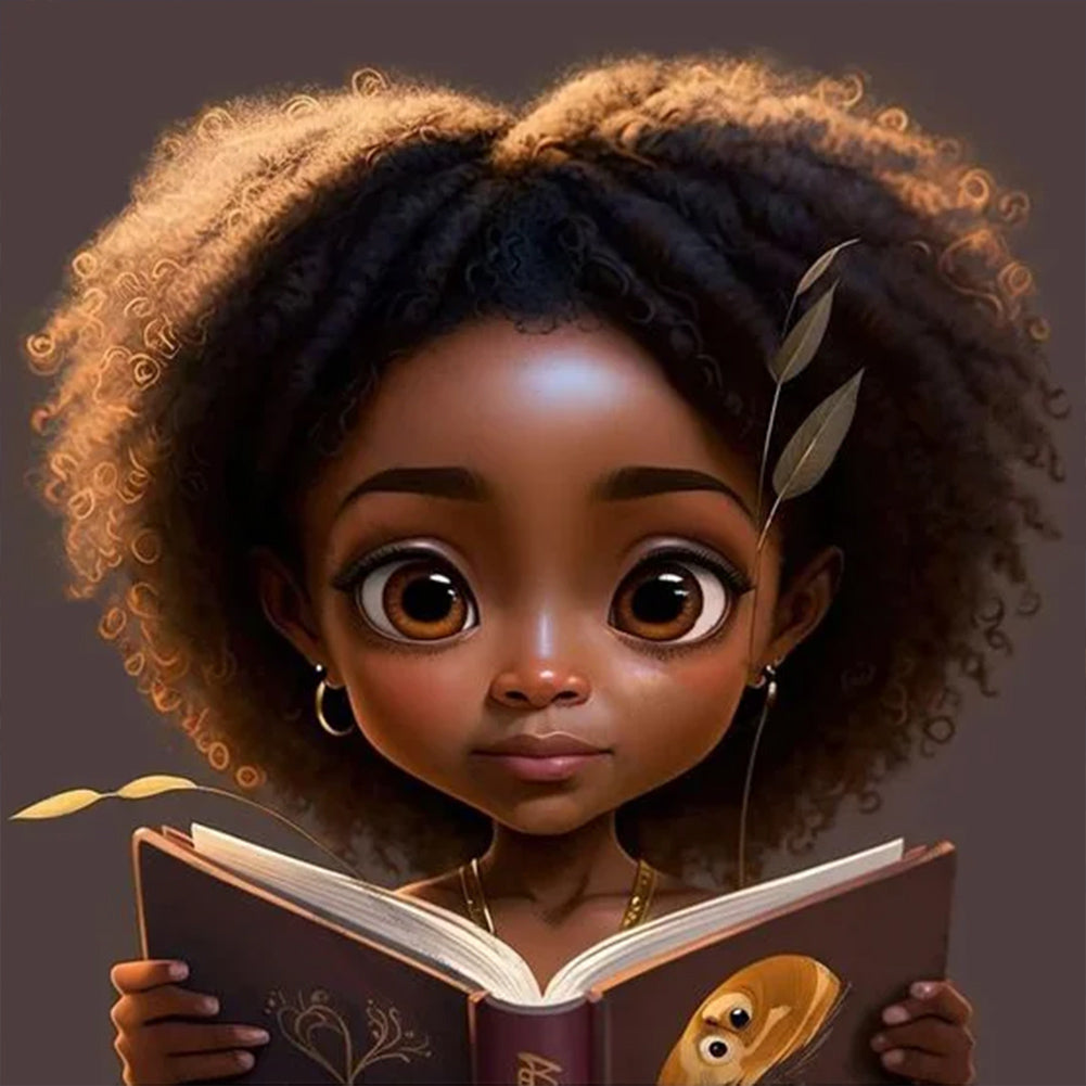 Diamond Painting - Full Round - black girl (30*30CM)