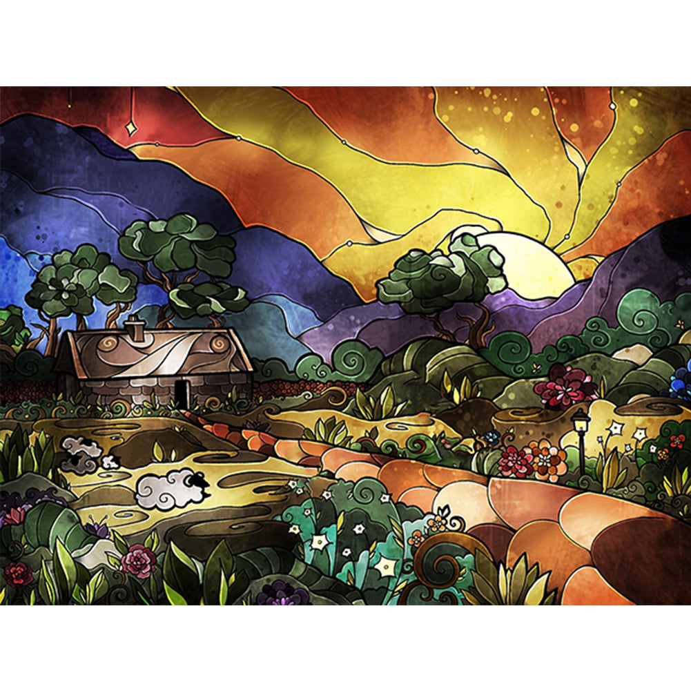 Diamond Painting - Full Round - pastoral mural (40*30CM)