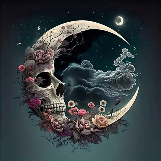 Diamond Painting - Full Round - Moon Skeleton (30*30CM)