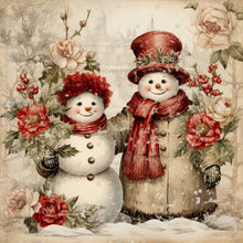 Load image into Gallery viewer, Diamond Painting - Full Round - Christmas snowman (30*30CM)

