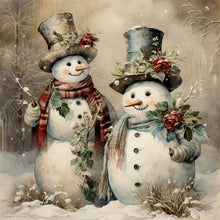 Load image into Gallery viewer, Diamond Painting - Full Round - Christmas snowman (30*30CM)
