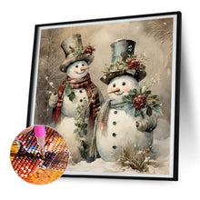 Load image into Gallery viewer, Diamond Painting - Full Round - Christmas snowman (30*30CM)
