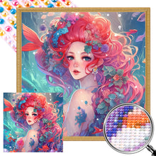 Load image into Gallery viewer, AB Diamond Painting - Full Round - red-haired mermaid (40*40CM)
