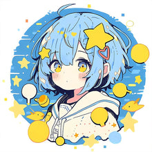 Load image into Gallery viewer, AB Diamond Painting - Full Round - Blue-haired girl in sailor suit (40*40CM)
