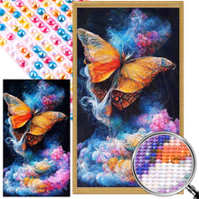 Load image into Gallery viewer, AB Diamond Painting - Full Round - colorful mist butterfly (40*70CM)
