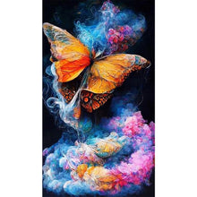 Load image into Gallery viewer, AB Diamond Painting - Full Round - colorful mist butterfly (40*70CM)
