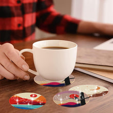 Load image into Gallery viewer, 8 PCS Wooden Diamond Painting Art Coasters Kits with Holder (Desert Scenery)
