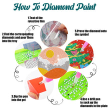 Load image into Gallery viewer, 8 PCS Wooden Diamond Painting Art Coasters Kits with Holder (Desert Scenery)
