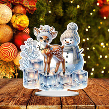 Load image into Gallery viewer, Xmas Snowman Round+Special Shape Diamond Painting Desktop Decor for Office Decor
