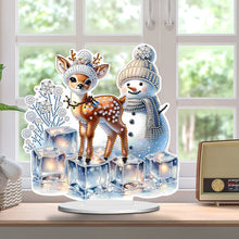 Load image into Gallery viewer, Xmas Snowman Round+Special Shape Diamond Painting Desktop Decor for Office Decor
