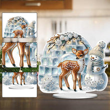 Load image into Gallery viewer, Xmas Snowman Round+Special Shape Diamond Painting Desktop Decor for Office Decor
