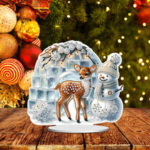 Load image into Gallery viewer, Xmas Snowman Round+Special Shape Diamond Painting Desktop Decor for Office Decor
